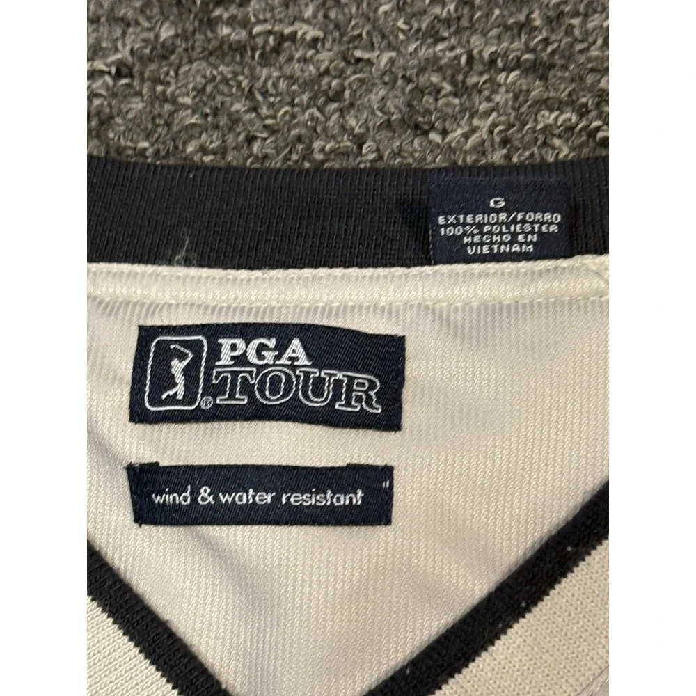 PGA Tour Weather Resistant Men's Large Pullover Sweatshirt Zip Sleeves Beige